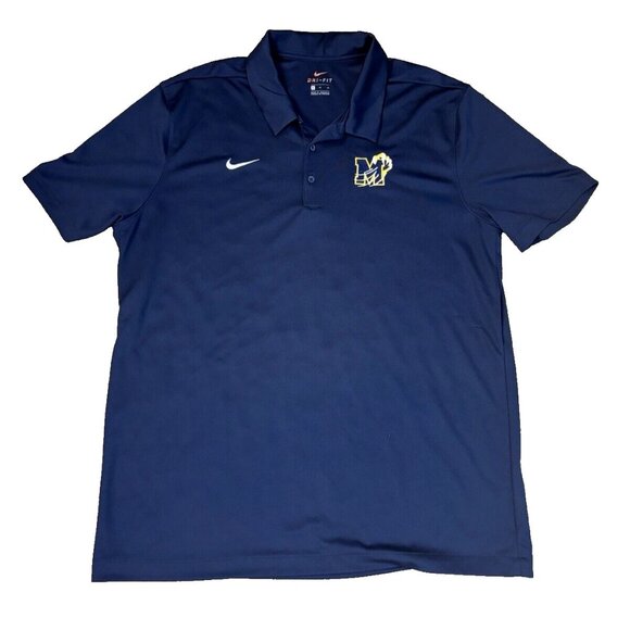 Nike Michigan Wolverines Men's Size XL Golf Blue Polo Embroidered Logo Shirt - Picture 1 of 4